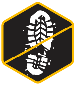 poulanpro dirt icon 2021 Icon showing a muddy footprint with a dash to indicate dirt will run and hide